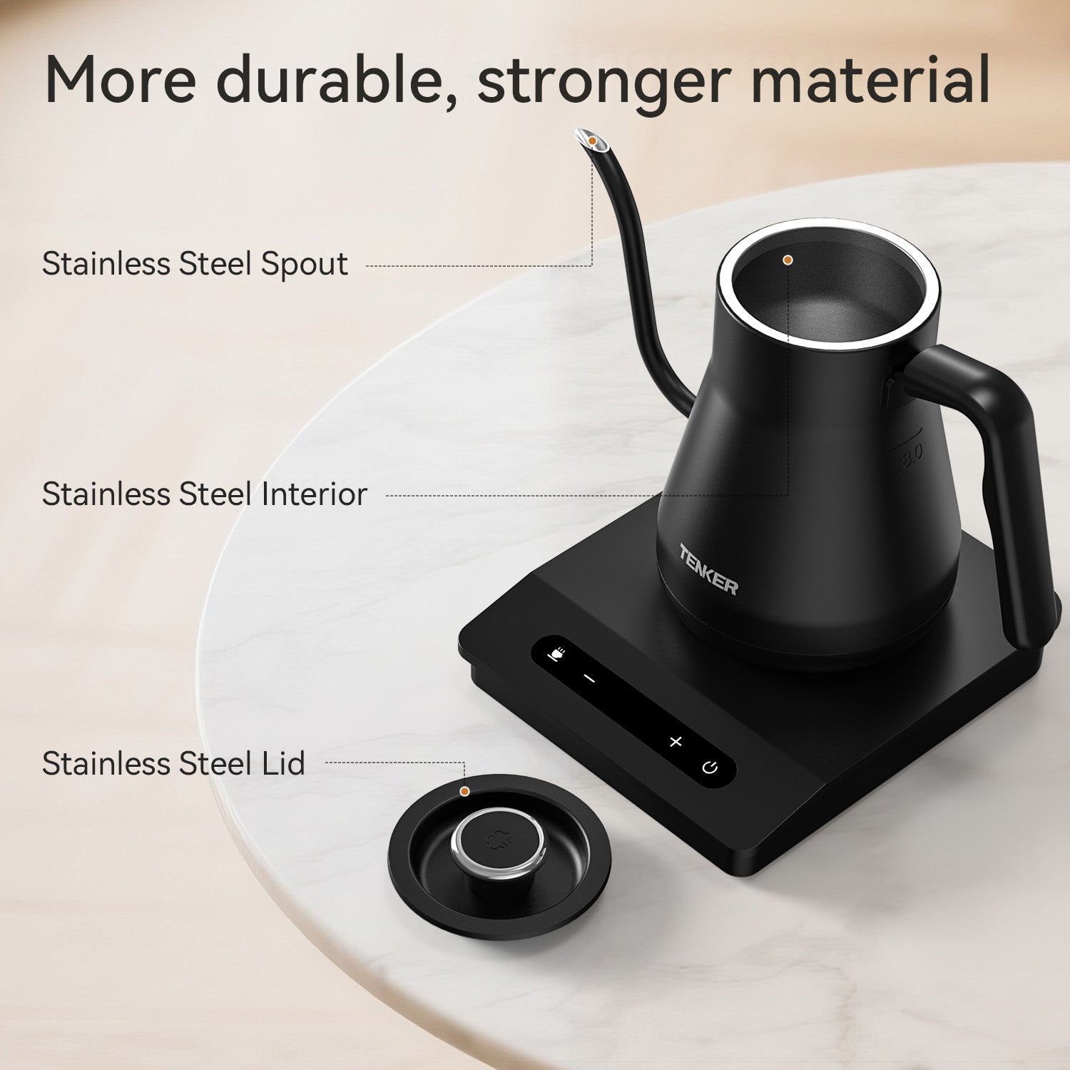 Gooseneck Electric Kettle with Temperature Control & Keep Warm Function
