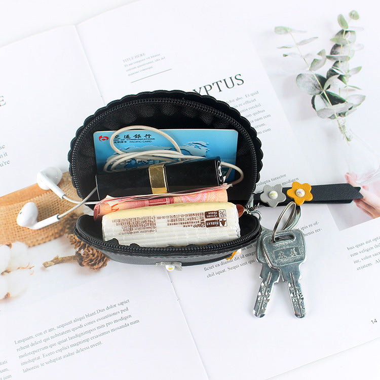 Women Small Coin Key Case Zipper Waterproof Purse Handheld Mini Wallet Bag