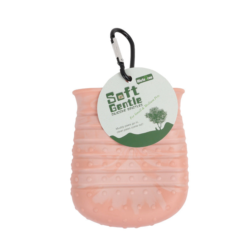 2 In 1 Dog Paw Cleaner Cup Pet Foot Cleaning Brush