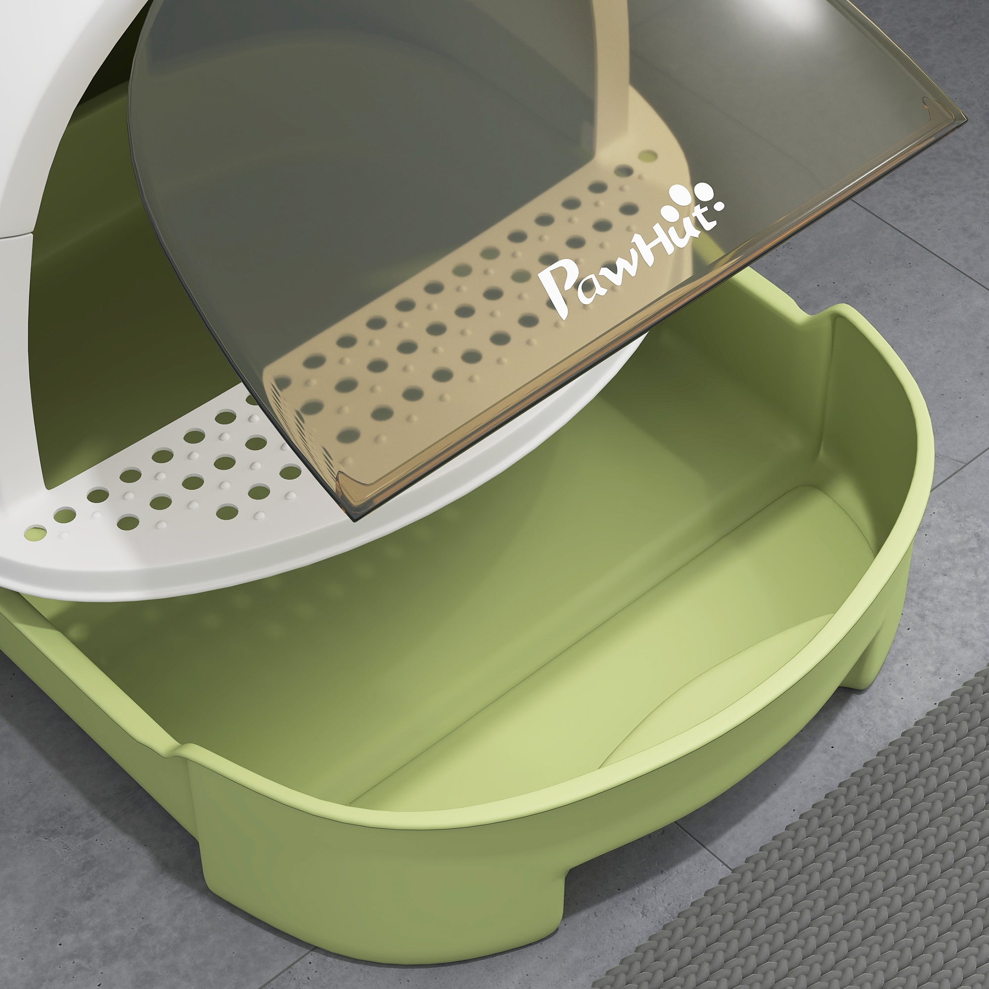 Premium Covered Cat Litter Box with Lid Scoop Odor Control