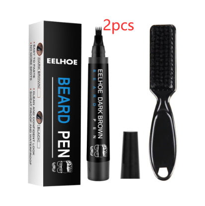 Waterproof Beard Filler Pen with Brush for Natural Beard Touch Up