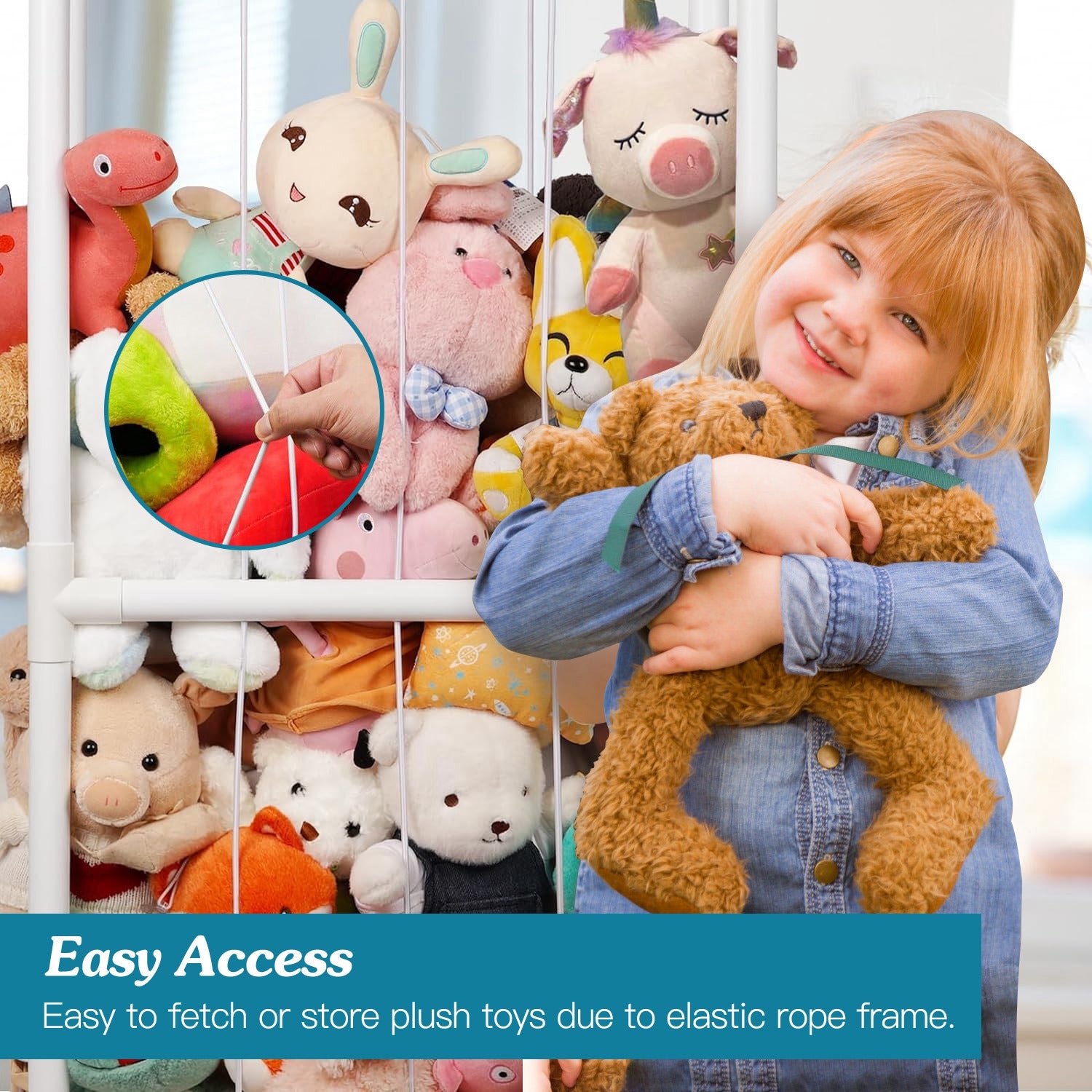Stuffed Animal Storage Organizer Plush Toy Holder Stand