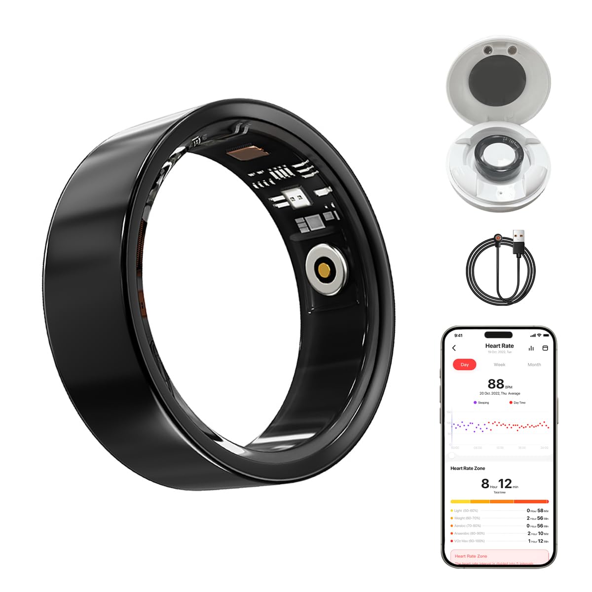Advanced Smart Health Ring Fitness Tracker No Subscription Fee