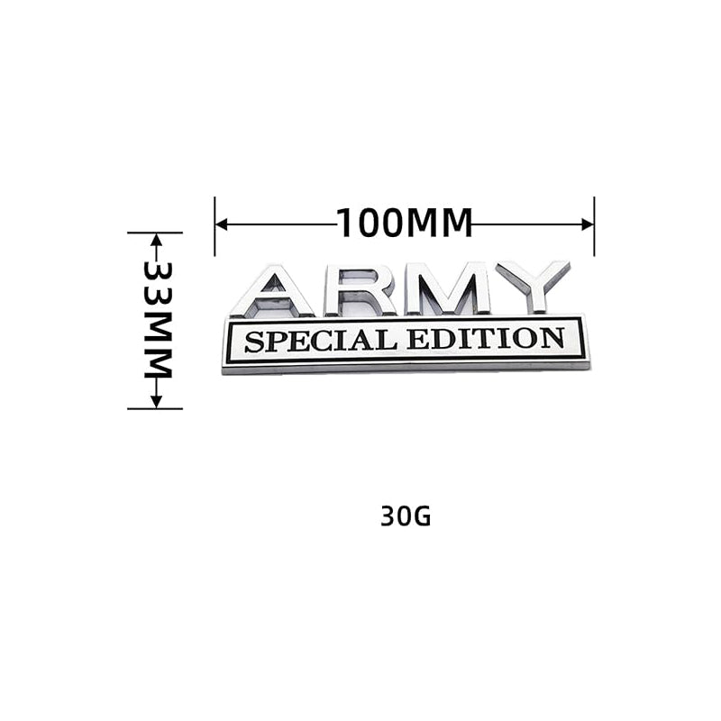 2PCS Army Special Edition 3D Metal Car Emblem Badge
