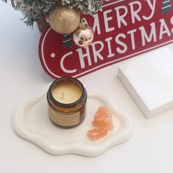 Ceramic Jewelry Tray Cloud Design for Rings and Accessories
