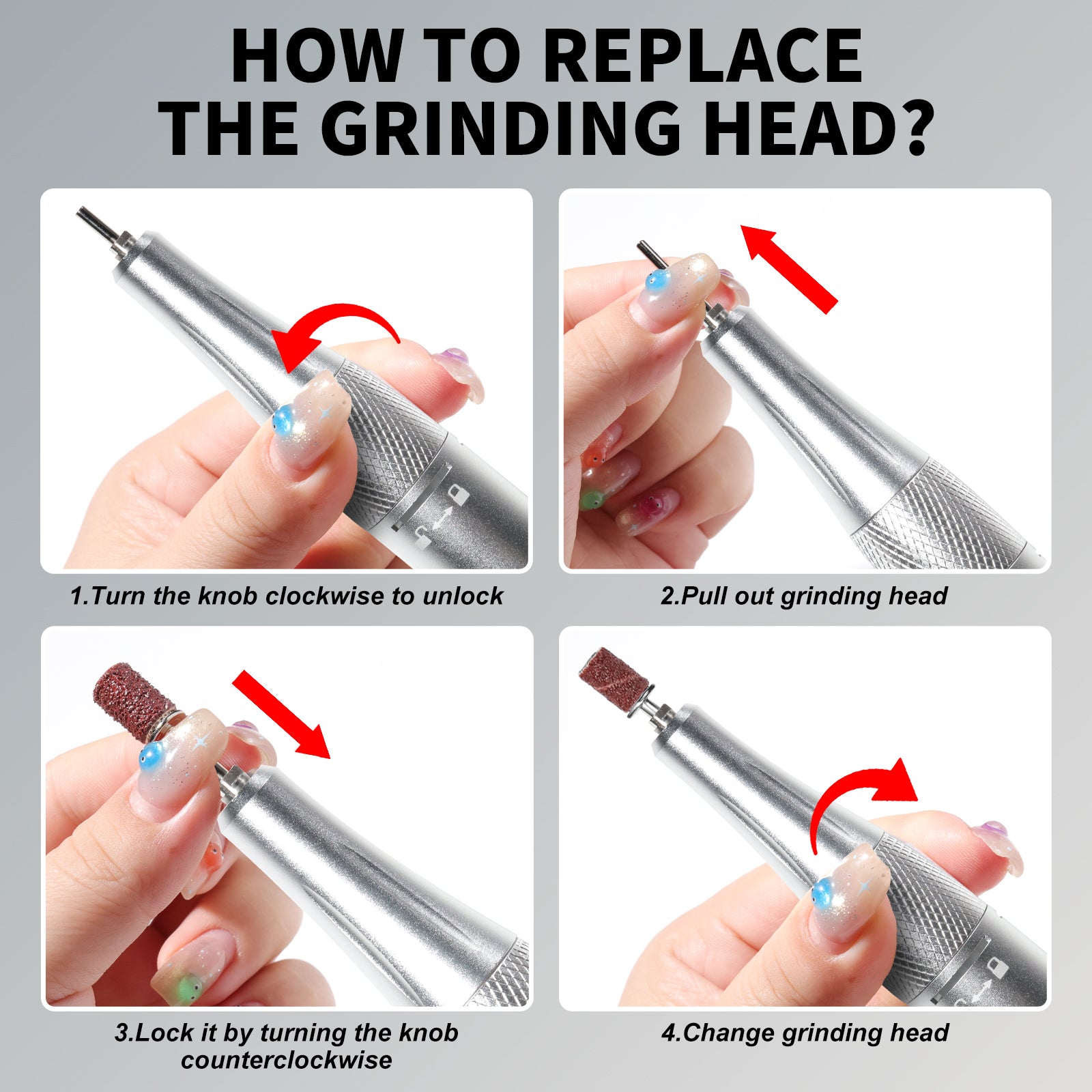 50000RPM Portable Rechargeable Nail Drill