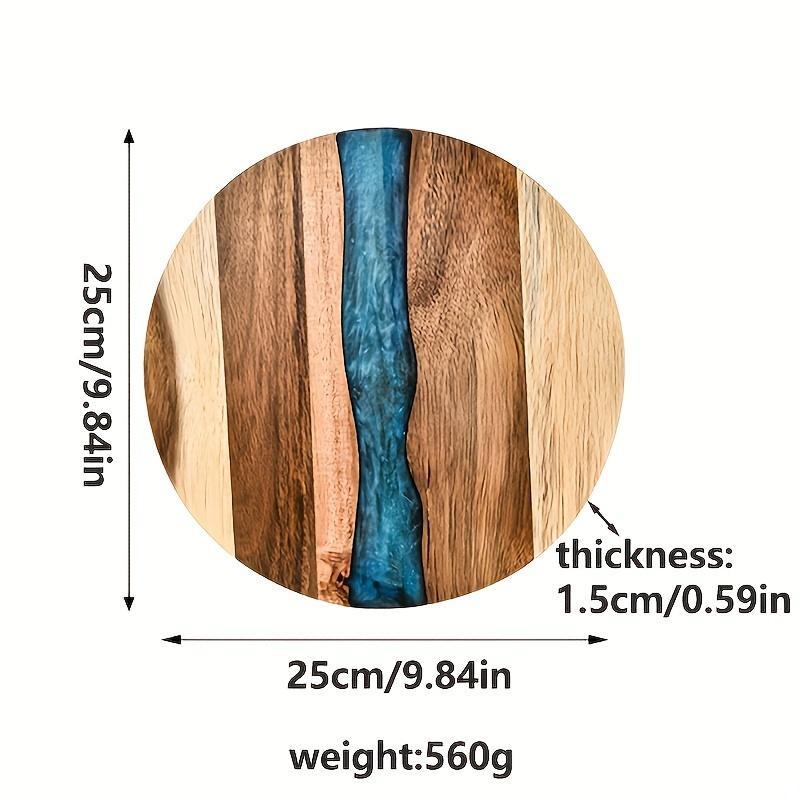 Acrylic Wood Resin Round Cutting Board Food Safe Tray
