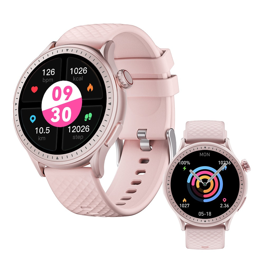 Round Smartwatch with Health Tracking, 3ATM Waterproof & Sports Modes