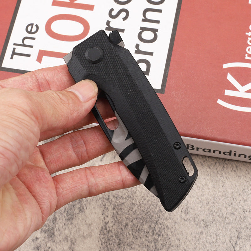 Tiger Stripe Folding Utility Knife Pocket Knife EDC Tool Clip