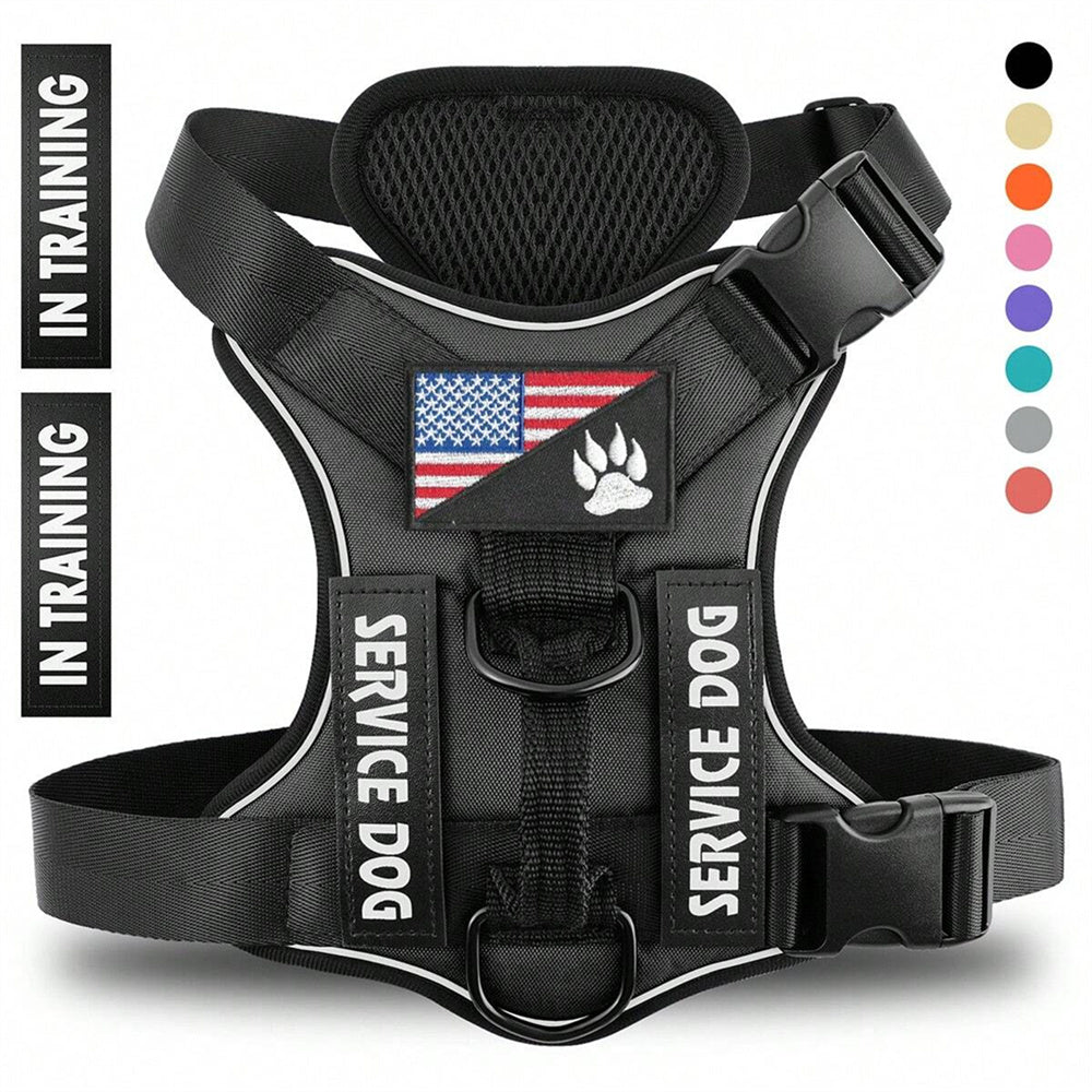 Premium Reflective Dog Harness Breathable Polyester Strap