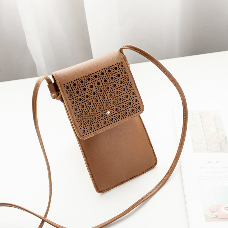 Crossbody Mobile Phone Bag with Clear Touch Screen Window Mini Pouch