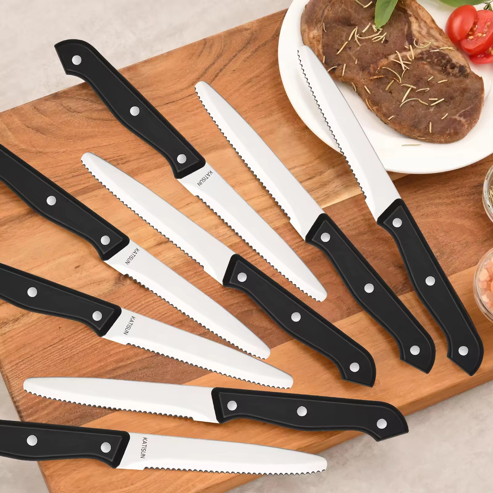 12 Piece Kitchen Knife Set High Carbon Steel Blades with ABS Handles