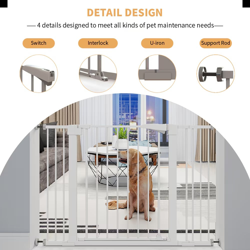 Ultimate High White Child Safety Gate with Extensions