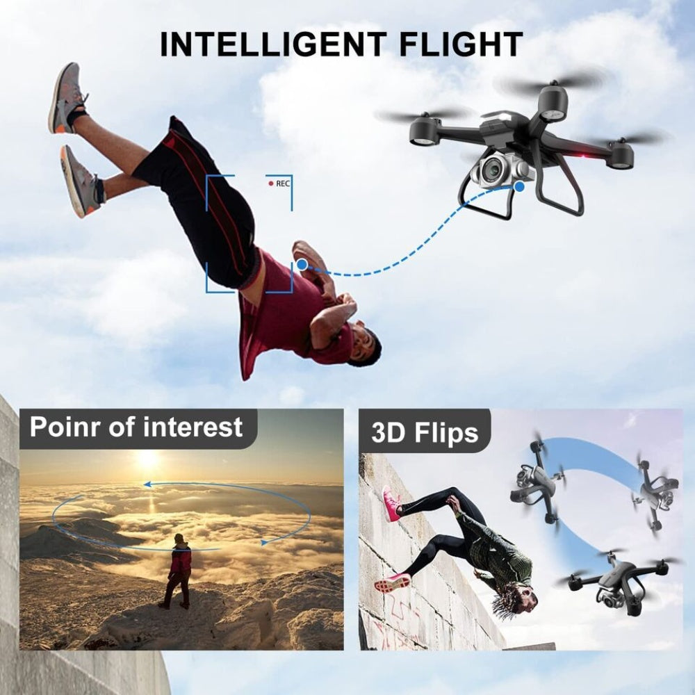 V14 6K HD Dual Camera WiFi FPV Drone, 2 Batteries, Portable for Adults