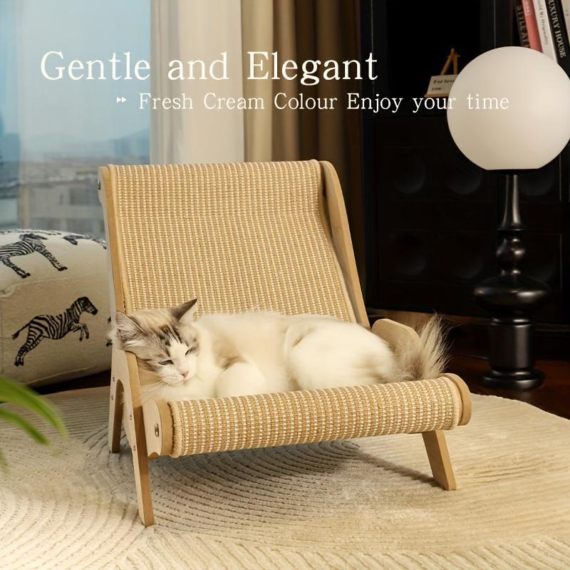 Premium 2 in 1 Cat Hammock and Scratching Post Rest Chair