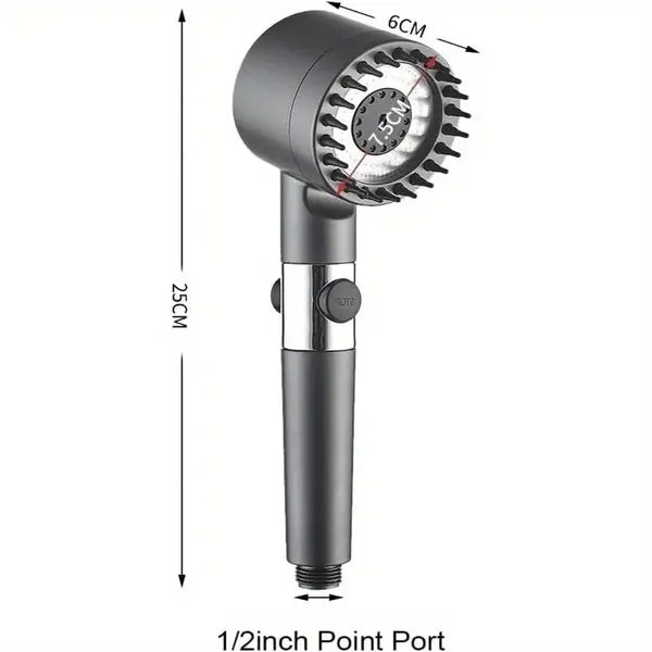 Filtered Turbo Shower Head Handheld High Pressure Visible Design
