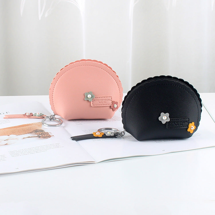Women Small Coin Key Case Zipper Waterproof Purse Handheld Mini Wallet Bag