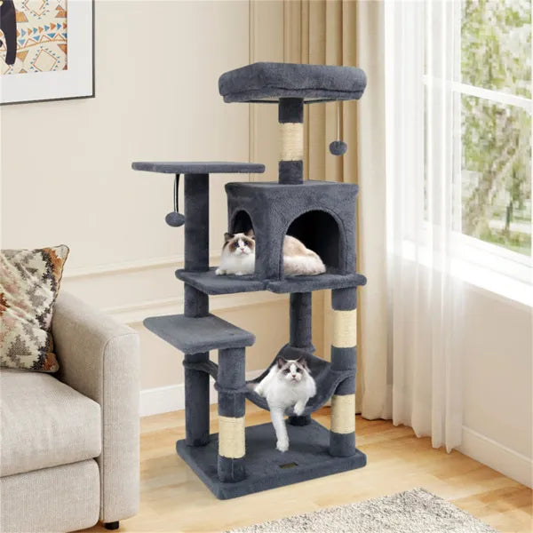 Premium Multi Level Cat Tree with Condo Hammock and Top Perch