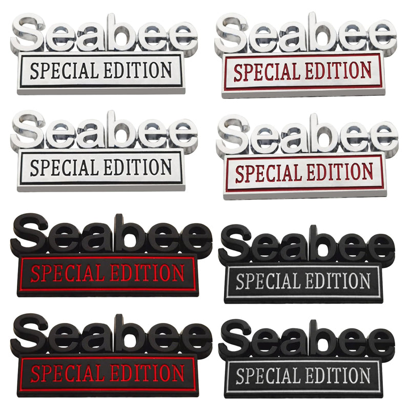 2PCS Seabee Special Edition 3D Metal Car Emblem Badge