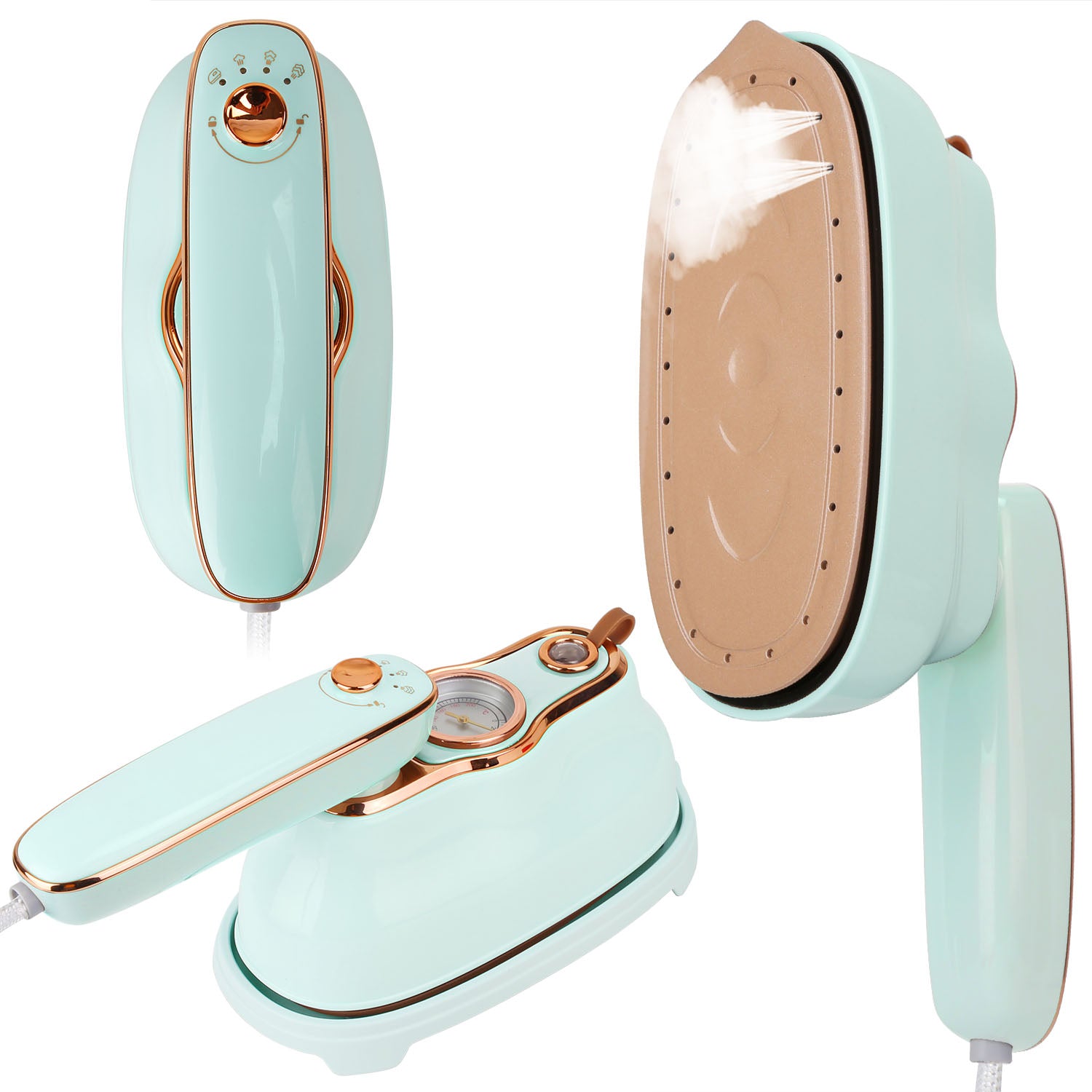 1200W Foldable Handheld Clothes Iron Steamer with Display