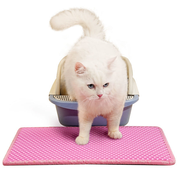 Premium Double Layer Rice Shape Cat Litter Mat Waterproof Pad