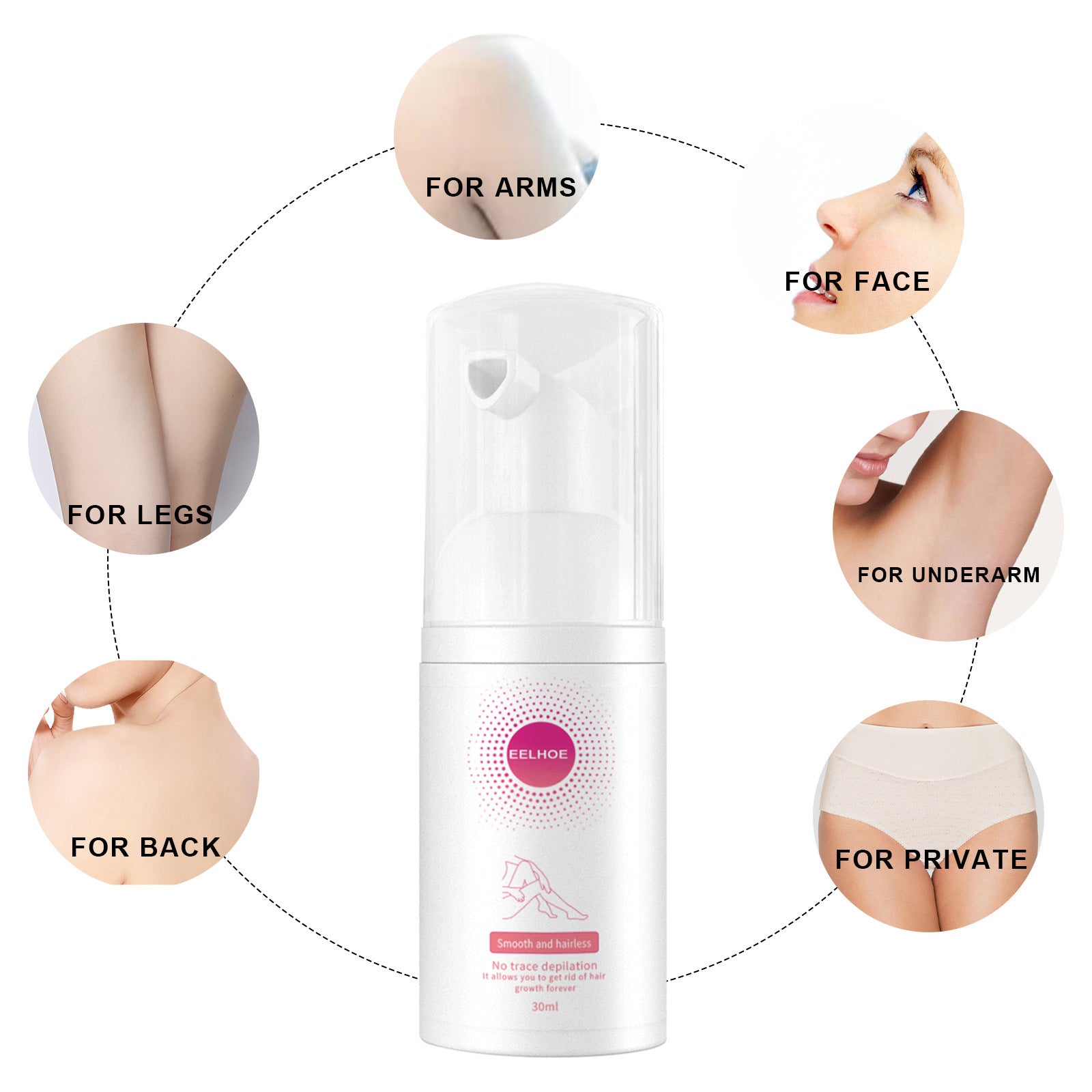 Hair Removal Spray for Smooth Skin and Gentle Depilatory Care