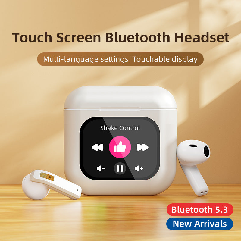 TWS Smart Screen ANC Earbuds Noise Canceling MP3 Playback