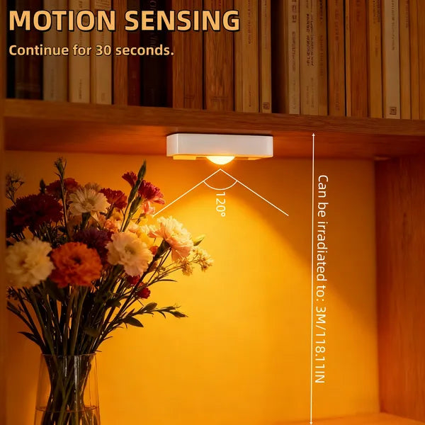4 PCS Motion Sensor LED Lights Rechargeable USB Cabinet Lighting Set