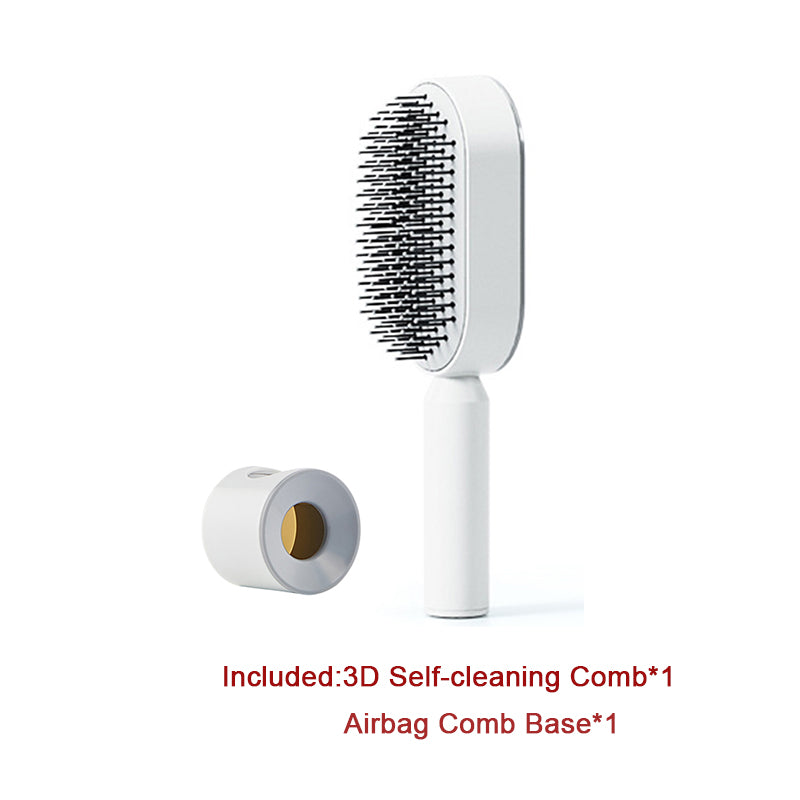 Self Cleaning Hair Brush with Scalp Massage & Detangling