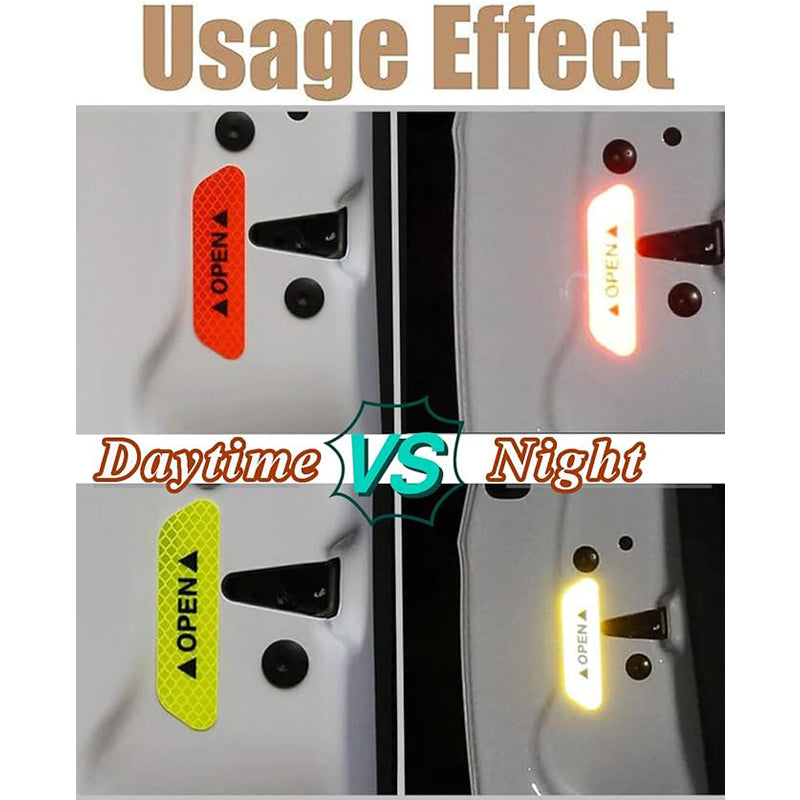 20PCS Reflective Car Door Warning Stickers Safety Decals