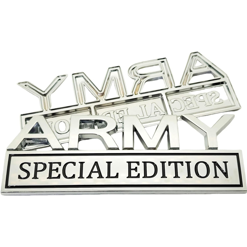 2PCS Army Special Edition 3D Metal Car Emblem Badge