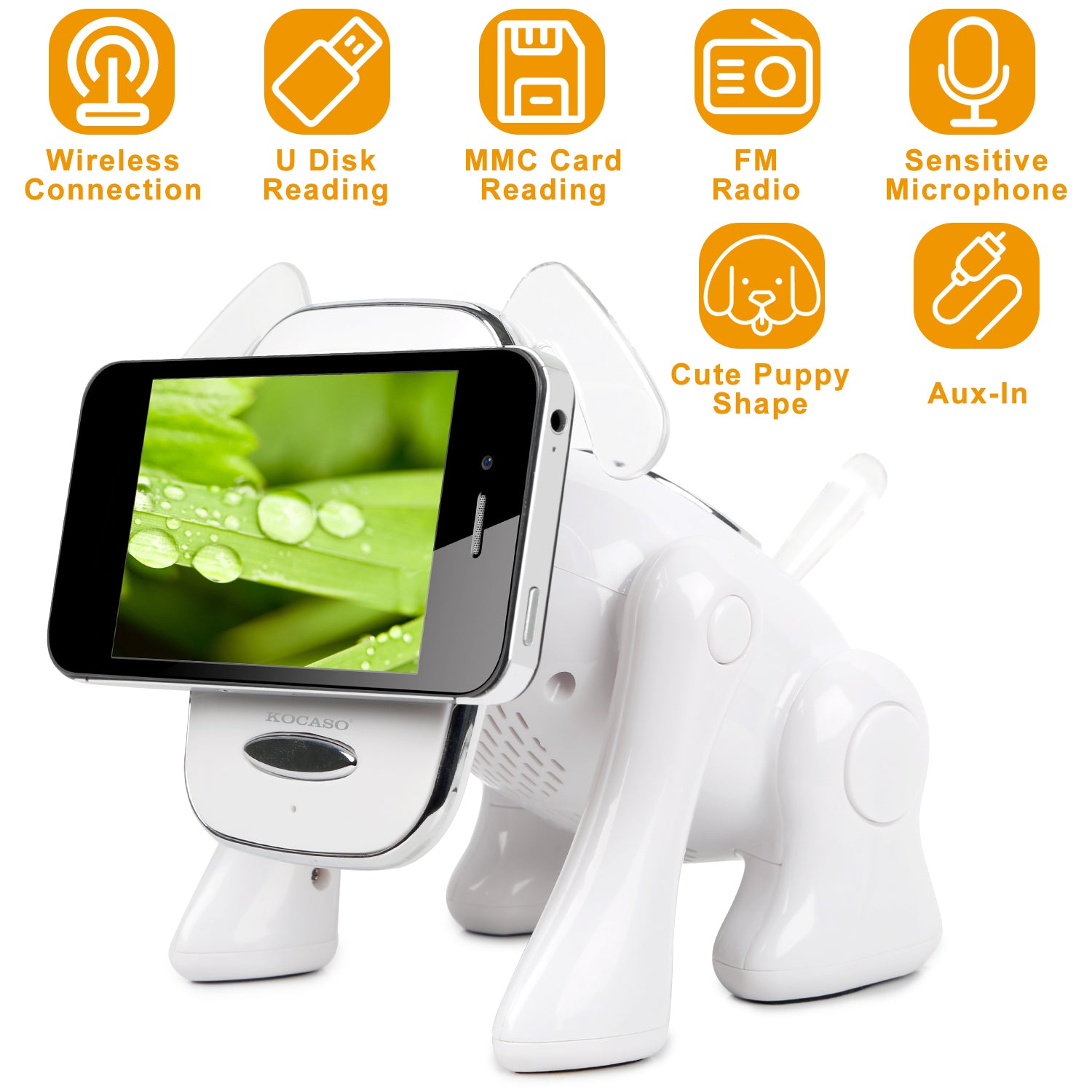 Cute Puppy Bluetooth Speaker Portable Stereo Mini Music Player