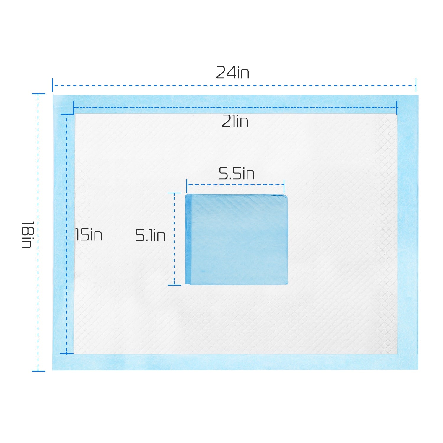 50PCS Dog Training Pads for Puppies and Cats Leak-Proof Design