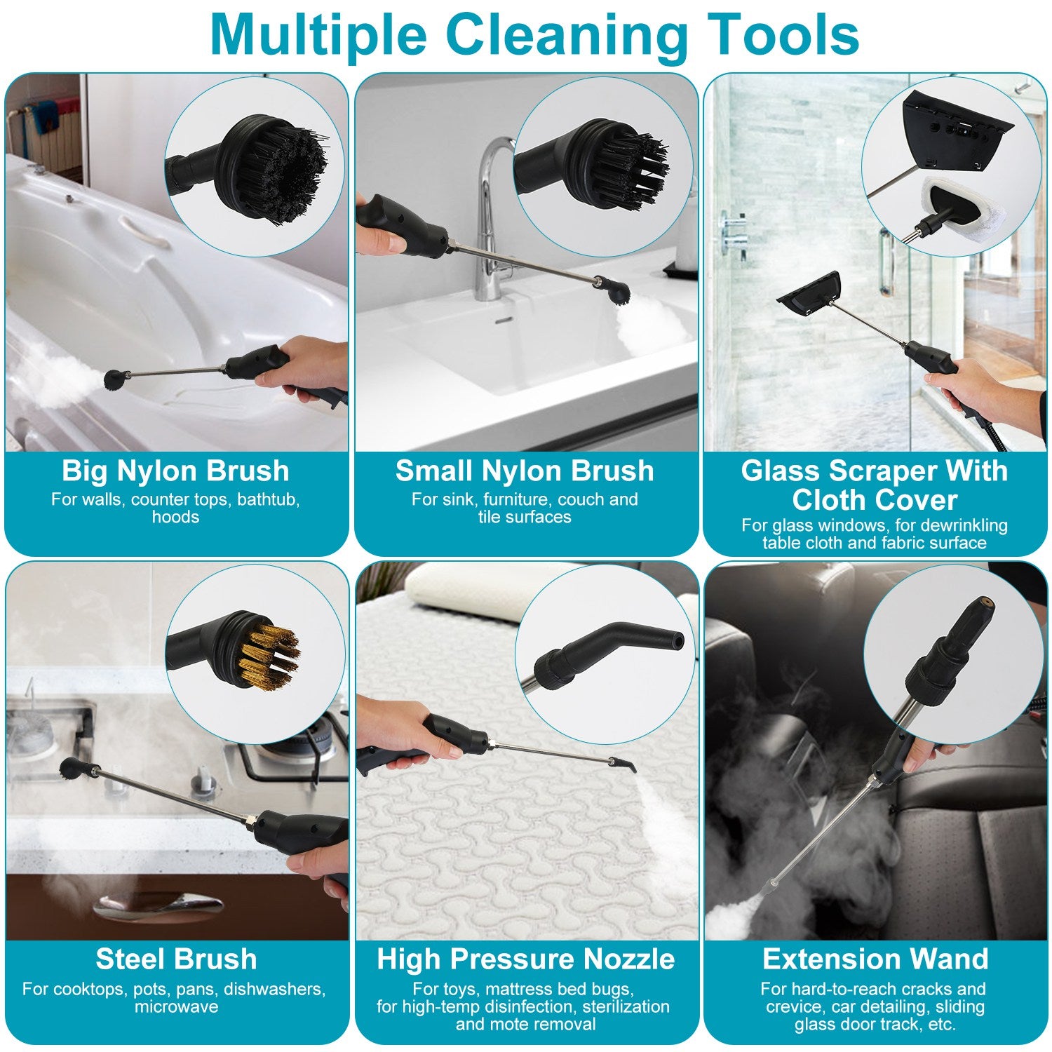 2500W Handheld Steamer Cleaner High Pressure Steam Machine