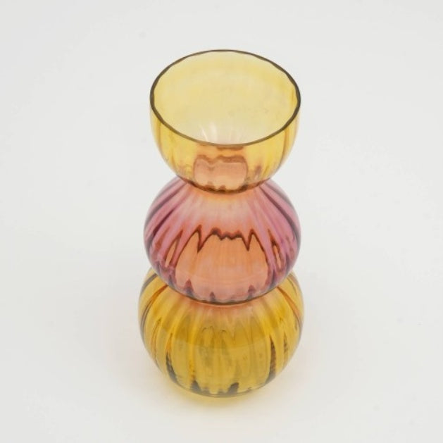 Decorative Gleaming Bubble Glass Vase Elegant Home Decor
