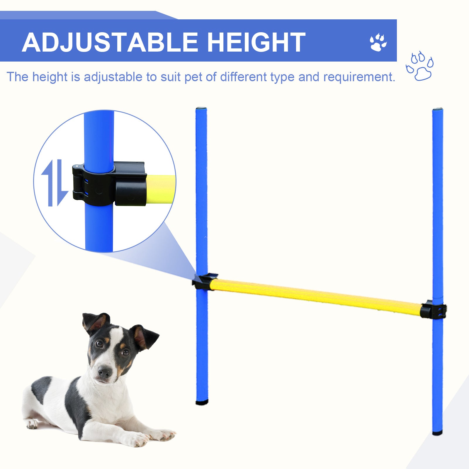 Dog Agility Training Course Set – Adjustable Jump, Tunnel & Weave Pole Obstacle Kit