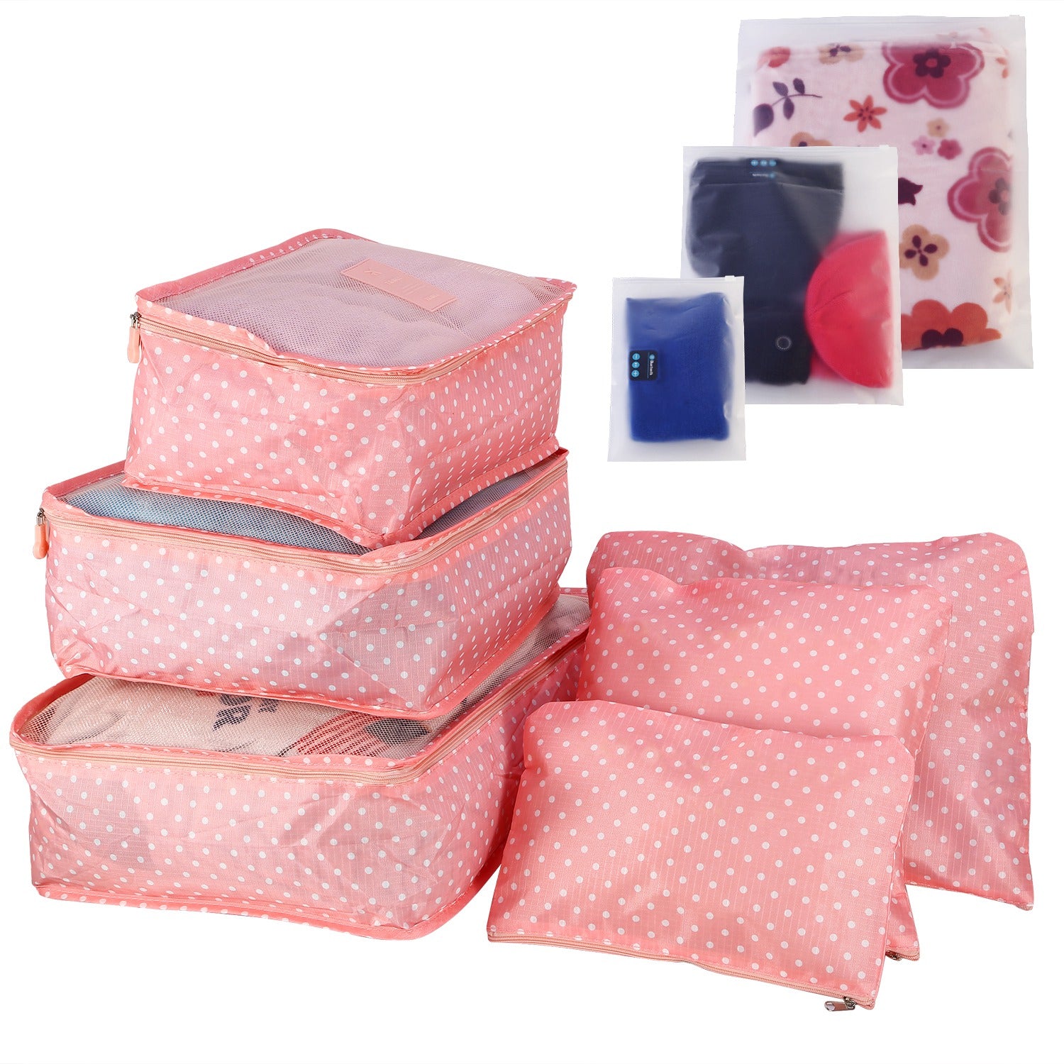 9Pcs Travel Packing Cubes Set Clothes Storage Organizer Bags