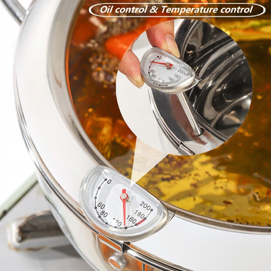 Stainless Steel Deep Fryer Pot with Temperature Control