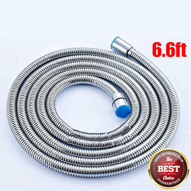 2m Stainless Steel Shower Hose Flexible Anti-Twist Bathroom Hose