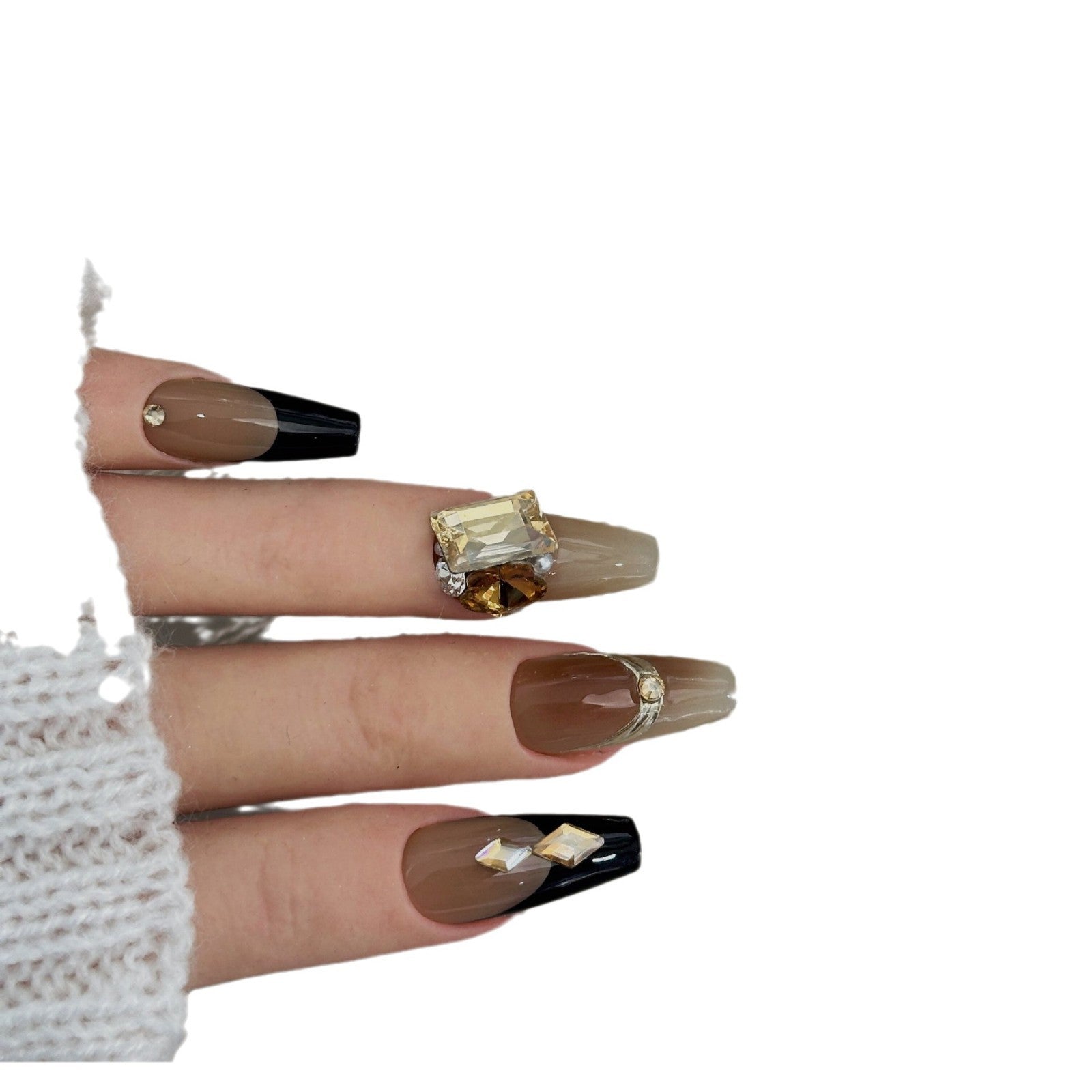 Handmade Exquisite White Armor Nail Charms