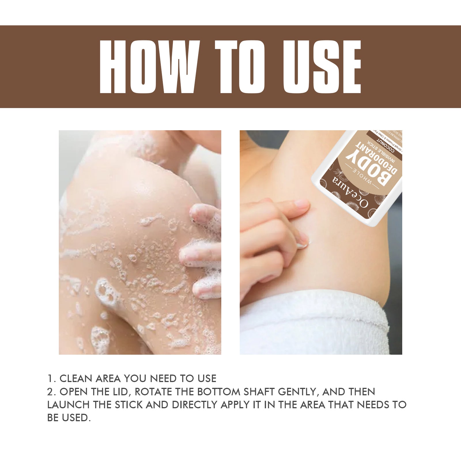 Whole Body Deodorant Stick for Freshness & Odor Control
