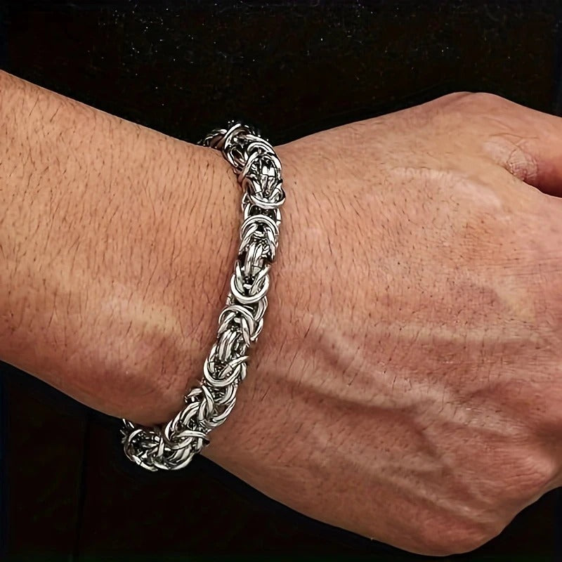 Premium Titanium Steel Bracelet Vintage Braided Chain Style