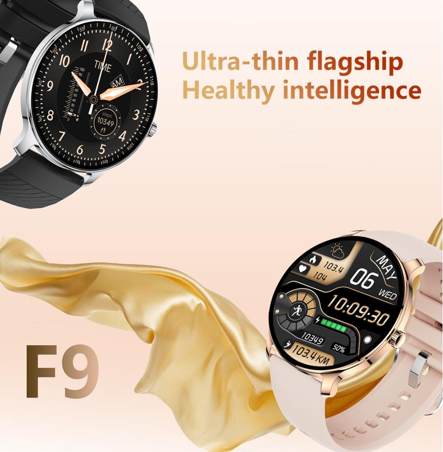 Ultra Slim Smartwatch for Men Women AMOLED Fitness Watch IP67 Waterproof