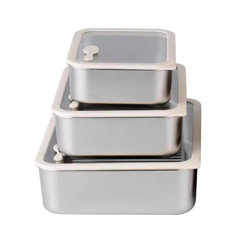 PUCOHOUSE Stainless Steel Food Storage Lunch Boxes Set