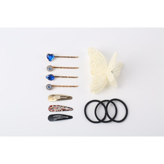 Stylish Leather Hair Clip Set 4Pc Elegant Strong Hold Accessories
