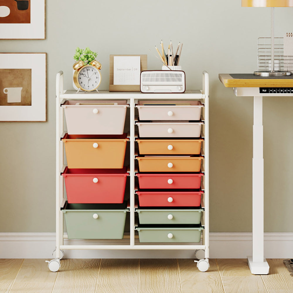 Multi-Use 12-Drawer Rolling Storage Cart Organizer with Wheels