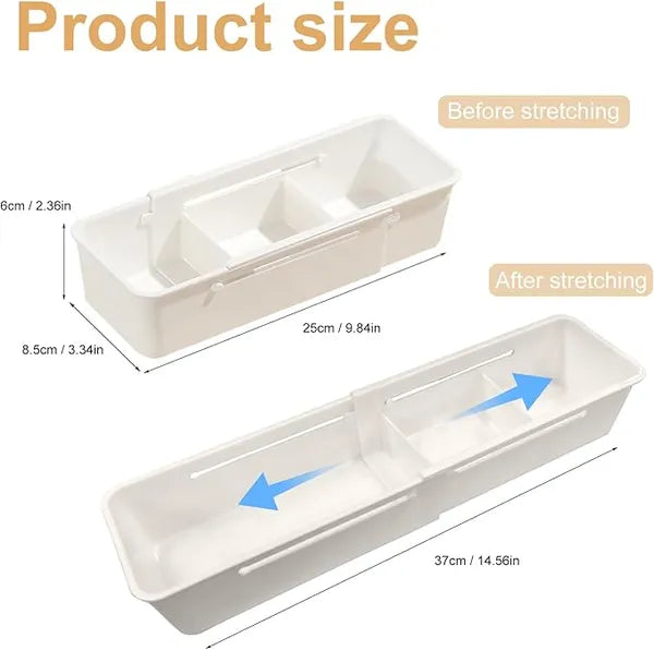 Expandable Drawer Organizer Adjustable Storage Bin Multi-Use