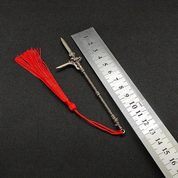 Premium Mini Sword Set with Stand Collectible Metal Keychains