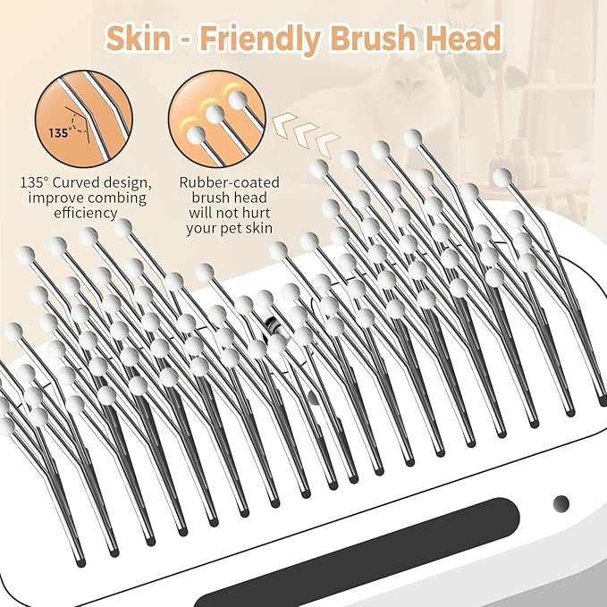 Premium 3in1 Pet Steam Brush Spray Grooming Hair Removal Tool
