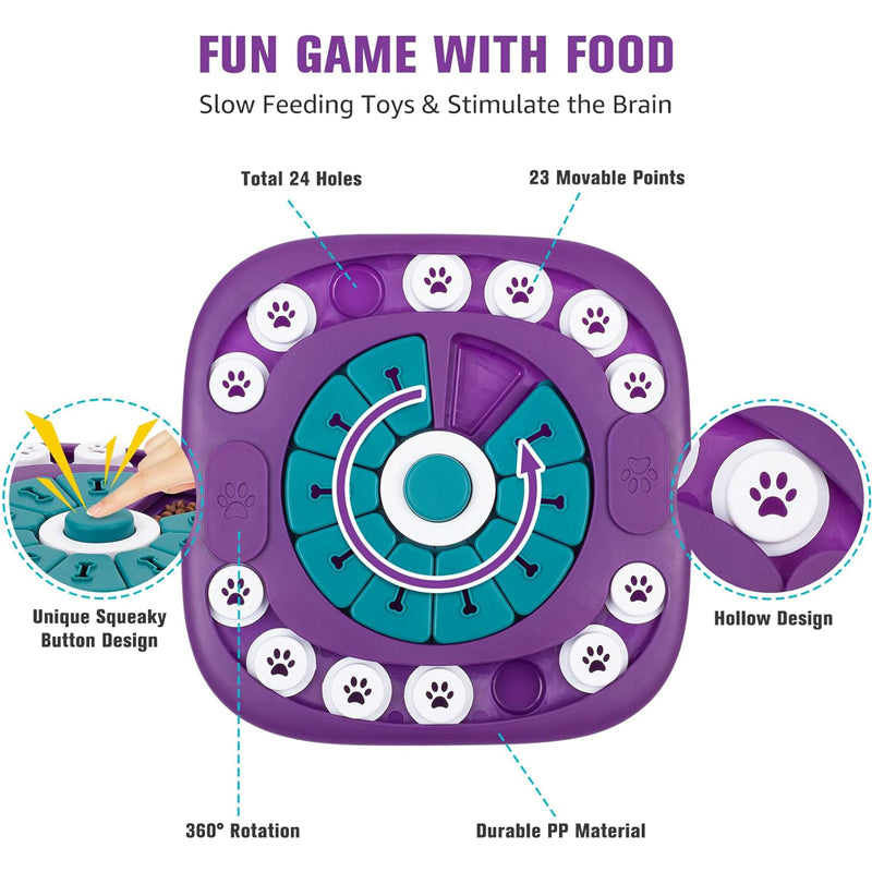 Interactive Dog Puzzle Toy Treat Dispenser for Mental Stimulation
